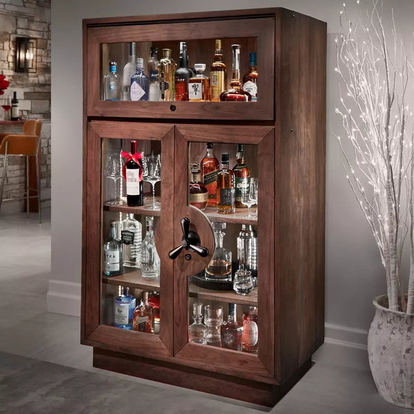 The Speakeasy Vault  Diy home bar, Liquor cabinet, Alcohol cabinet