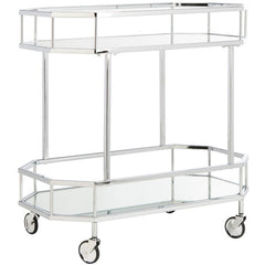 Silva Silver Octagon Bar Cart