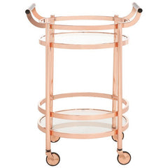 Sienna Rose Gold Round Bar Cart