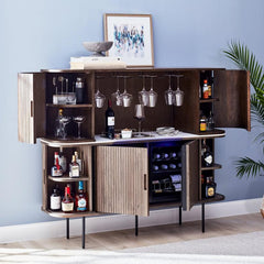 Maison Oval Sideboard and Hutch | Wine Enthusiast | Wine & Bar Cabinets | 3400101 - Wine Country Storage