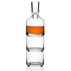 Three-In-One Stacking Decanter & Whiskey Glasses Set - Not Personalized | Wine Enthusiast | 7631203