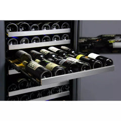 Allavino 24" Wide FlexCount II Tru-Vino 177 Bottle Single Zone Stainless Steel Left Hinge Wine Refrigerator