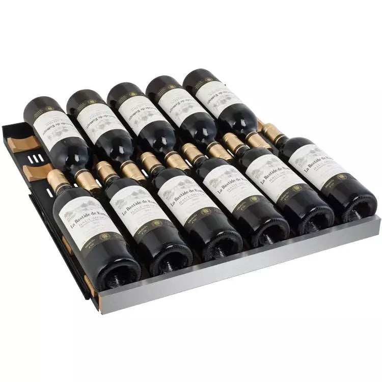 Allavino 47" Wide FlexCount II Tru-Vino 349 Bottle Three Zone Stainless Steel Side-by-Side Wine Fridge